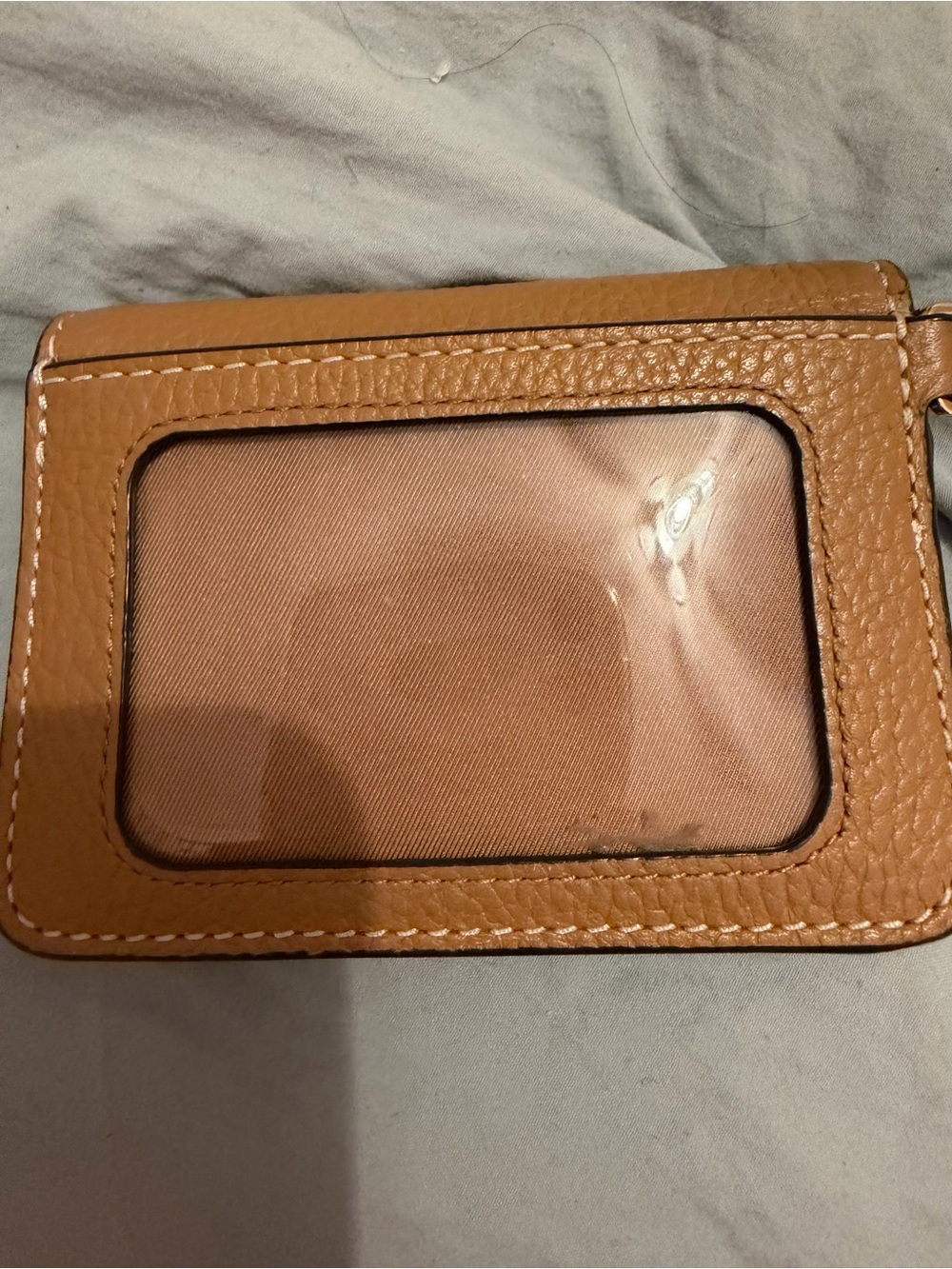 Tory Burch Tan Pebbled Leather Continental Wallet - Picture 2 of 5